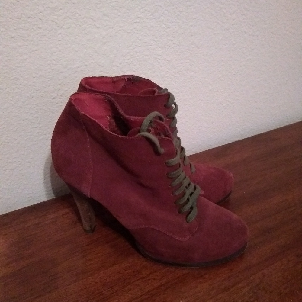 Short Burgundy Booties